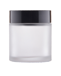 Sloik szlany bezbarwny matowy 100 ml, czarna nakrętka