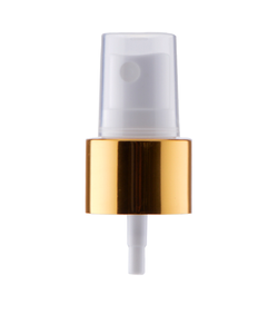 Atomizer PP biały ze złoty kołnierzem, gwint 24/410