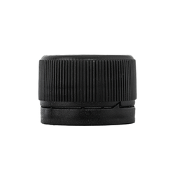 Nakrętka czarna, PP, 28/410 z pierścieniem gwarancyjnym przekładką uszczelniającą