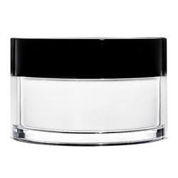 Słoik 200 ml biały PP/PS, Nakrętka czarna PP/PS