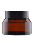Słoik szklany brązowy 50 ml, Nakrętka ABS czarna