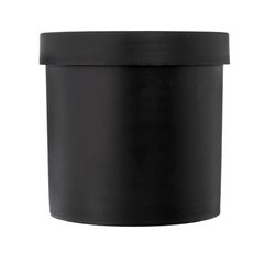 Słoik czarny matowy 300 ml PP, Nakrętka czarna matowa PP