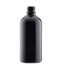 Butelka 100 ml, szklana czarna, DIN 18