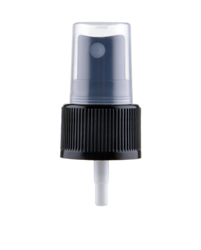 Atomizer, czarny ryflowany PP, 24/410