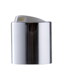 Disc top srebrno-biały, PP, gwint 24/410