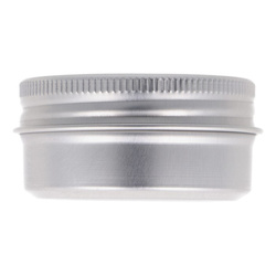 Słoik aluminiowy srebrny 30 ml, Nakrętka alumiowa srebrna