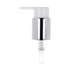 Pompka, biała ze srebrnym konierzem, PP, 24/410, rurka 200 mm