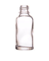 Butelka 30 ml, szklana bezbarwna (transparentna), DIN 18