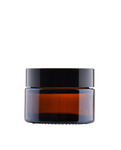 Słoik brązowy 30 ml, Szkło, Nakrętka czarna ABS, Przekładka biała PE