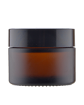 Słoik 50 ml brązowy matowy, Szkło, Nakrętka czarna ABS, Przekładka biała PP