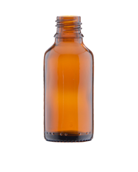 Butelka szklana 30 ml, brązowa, DIN 18