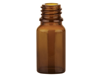 Butelka szklana brązowa 10 ml, gwint DIN 18
